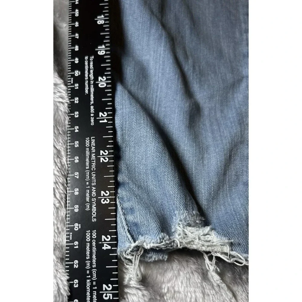 Banana Republic Womens Size 27/4 Petites Skinny Fit Jeans Blue Fashionable Rips - Picture 9 of 13